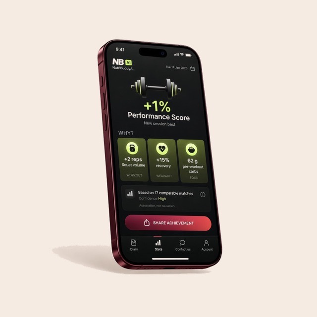 NutriBuddyAI app on a smartphone